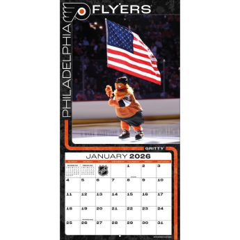 NHL produkty kalendarz Mascots 2026 Wall