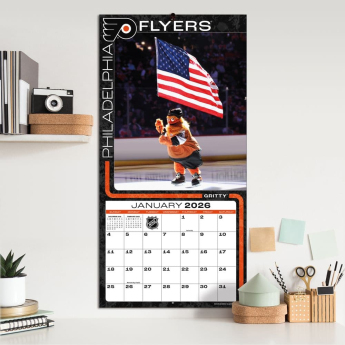 NHL produkty kalendarz Mascots 2026 Wall