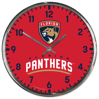 Florida Panthers zegar ścienny Chrome