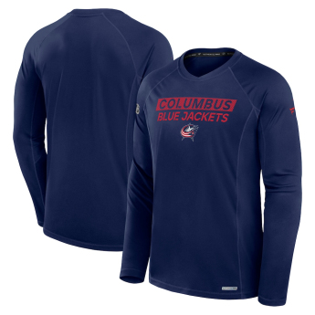 Columbus Blue Jackets męska koszulka z długim rękawem Authentic Pro Rink Tech navy