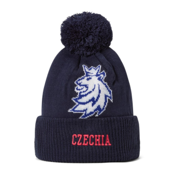 Reprezentacje hokejowe czapka zimowa Czech republic Pom Flag