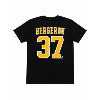 Boston Bruins koszulka męska Patrice Bergeron #37 Boston Bruins NHL Iconic Name & Number Graphic