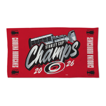Carolina Hurricanes ręcznik plażowy NHL 2026 Stanley Cup Champions Locker Room On-Ice Celebration