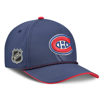 Montreal Canadiens czapka baseballówka NHL Fanatics Navy On Stage Podium Draft A-Frame Adjustable