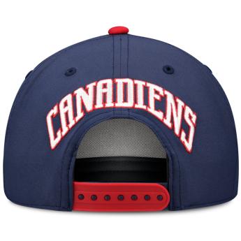 Montreal Canadiens czapka baseballówka NHL Fanatics Navy On Stage Podium Draft A-Frame Adjustable