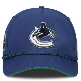 Vancouver Canucks czapka baseballówka NHL Fanatics Blue On Stage Podium Draft A-Frame