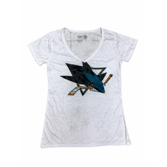 San Jose Sharks koszulka damska NHL White Shadow Logo