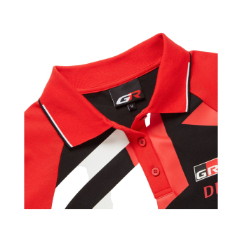 Toyota Gazoo Racing damska koszulka polo redblack WRT 2026