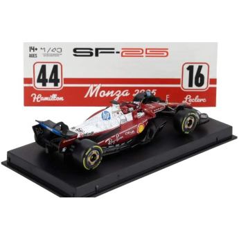Samochody i motocykle model 1/43 Scuderia Ferrari SF-25 Charles Leclerc #16 Monza 2025 Signature