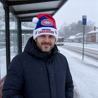 Montreal Canadiens czapka zimowa foco colorblock santa hat