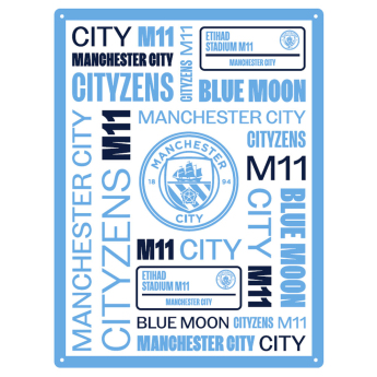 Manchester City tablica na ścianę Large Montage Sign