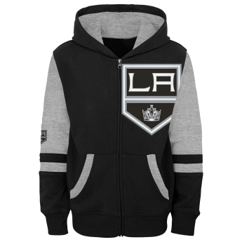 Los Angeles Kings dziecięca bluza z kapturem faceoff colorblocked fleece full-zip