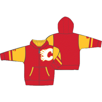 Calgary Flames dziecięca bluza z kapturem Faceoff Colorblocked Fleece Full-Zip