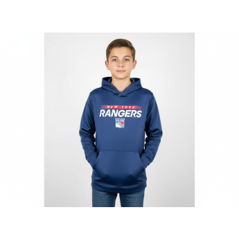 New York Rangers dziecięca bluza z kapturem Authentic Pro Hood Po Hoodie