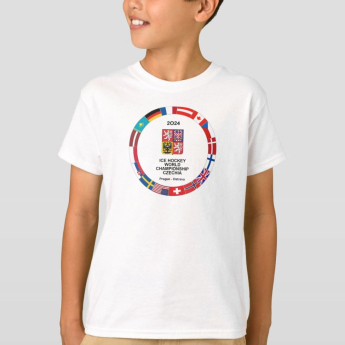 Reprezentacje hokejowe koszulka dziecięca Ice Hockey World Championship Czechia MS 2024 White