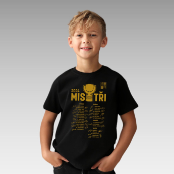 Reprezentacje hokejowe koszulka dziecięca MISTŘI Ice Hockey World Championship Czechia MS 2024 GOLD EDITION Black
