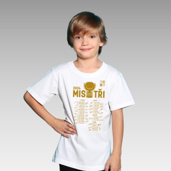 Reprezentacje hokejowe koszulka dziecięca MISTŘI Ice Hockey World Championship Czechia MS 2024 GOLD EDITION White