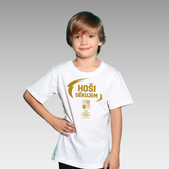 Reprezentacje hokejowe koszulka dziecięca HOŠI DĚKUJEM Ice Hockey World Championship Czechia MS 2024 GOLD EDITION White