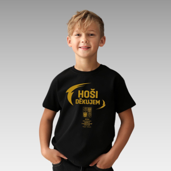 Reprezentacje hokejowe koszulka dziecięca Ice Hockey World Championship Czechia MS 2024 GOLD EDITION Black