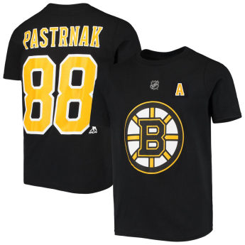 Boston Bruins koszulka dziecięca David Pastrňák Flat Alt.Captains N&N B