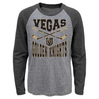 Vegas Golden Knights dziecięcka koszulka z długim rękawem Cross Stick Ls Triblend Raglan