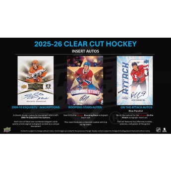 NHL pudełka karty hokejowe NHL 2025-26 Upper Deck Clear Cut Hockey Hobby Box