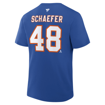 New York Islanders koszulka męska Matthew Schaefer #48 Fanatics Authentic Stack Name & Number T-Shirt - Royal