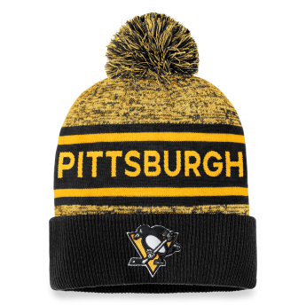 Pittsburgh Penguins czapka zimowa Authentic Pro Rink Heathered Cuffed Pom Knit