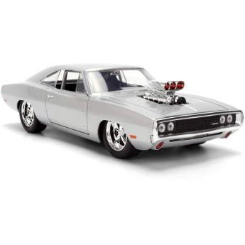 Samochody i motocykle model 1/24 Fast & Furious 1970 Dodge Charger R/T F&F, Silver, 25th Anniversary Edition