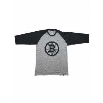 Boston Bruins męska koszulka z długim rękawem NHL 3/4 Sleeve Grey Two Tone Logo