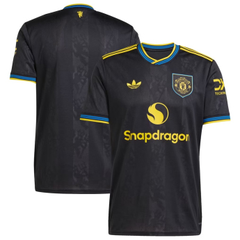Manchester United piłkarska koszulka meczowa 2025/26 Third Replica Jersey - Black