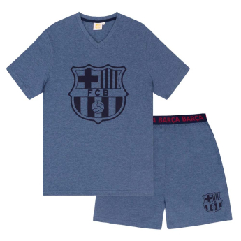Barcelona piżama męska Short Blue Marl