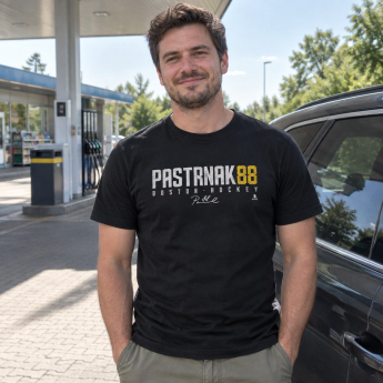 Boston Bruins koszulka męska David Pastrnak #88 WHT 500 Level black