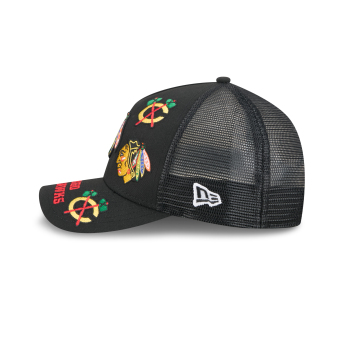 Pánská kšiltovka Chicago Blackhawks NHL 9FORTY M-Crown A-Frame Trucker All Over