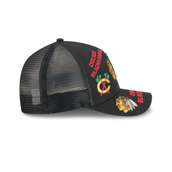 Pánská kšiltovka Chicago Blackhawks NHL 9FORTY M-Crown A-Frame Trucker All Over