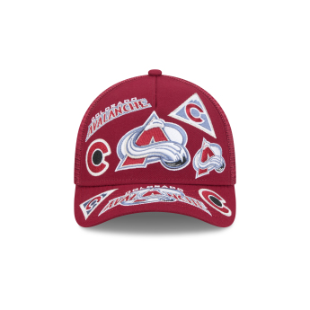 Pánská kšiltovka Colorado Avalanche NHL 9FORTY M-Crown A-Frame Trucker All Over vínová