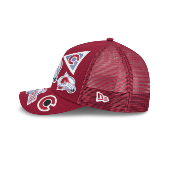 Pánská kšiltovka Colorado Avalanche NHL 9FORTY M-Crown A-Frame Trucker All Over vínová