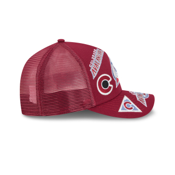 Pánská kšiltovka Colorado Avalanche NHL 9FORTY M-Crown A-Frame Trucker All Over vínová