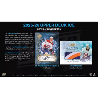 NHL pudełka karty hokejowe NHL 2025-26 Ice Hockey Hobby Box