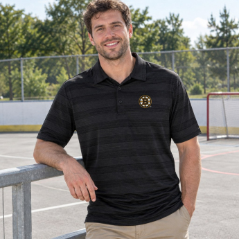 Boston Bruins męska koszulka polo Antigua Compass Black