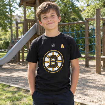 Boston Bruins koszulka dziecięca David Pastrňák Flat Alt.Captains N&N B