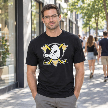 Anaheim Ducks koszulka męska black Core Logo Tee