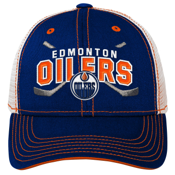 Edmonton Oilers dziecięca czapka baseballowa Lockup Meshback Adjustable