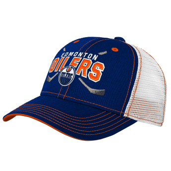 Edmonton Oilers dziecięca czapka baseballowa Lockup Meshback Adjustable