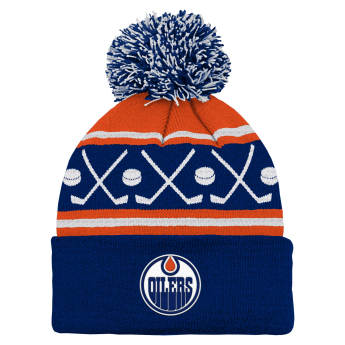 Edmonton Oilers czapka zimowa dziecięca Face-Off Cuff Pom