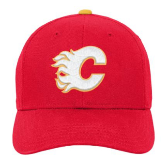 Calgary Flames dziecięca czapka baseballowa Precurved Snap