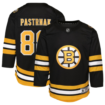 Boston Bruins dziecięca koszulka meczowa David Pastrnak Replica Home
