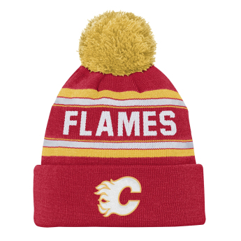 Calgary Flames czapka zimowa dziecięca NHL Jacquard Cuffed Knit With Pom