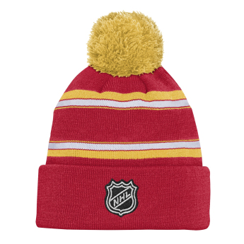 Calgary Flames czapka zimowa dziecięca NHL Jacquard Cuffed Knit With Pom