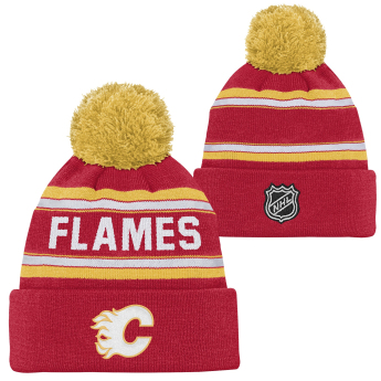 Calgary Flames czapka zimowa dziecięca NHL Jacquard Cuffed Knit With Pom